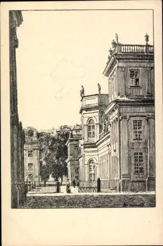 Ak Cassel Kassel in Hessen, Orangerie, Zeichnung von Otto Ubbelohde,  Architektur