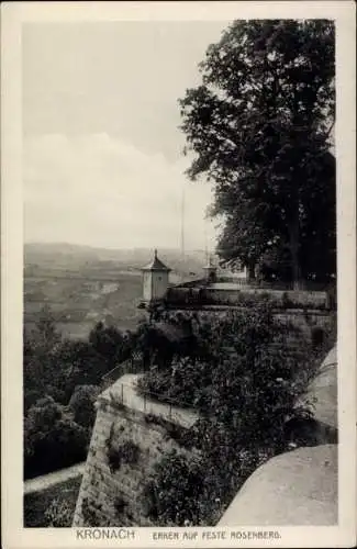 Ak Kronach in Oberfranken, Erker auf der Feste Rosenberg, Landschaftsansicht,  Architektur