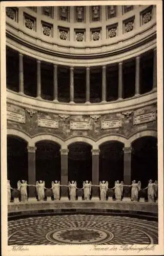 Ak Kelheim an der Donau Niederbayern, Inneneinrichtung, Säulen, Statuen, Befreiungshalle