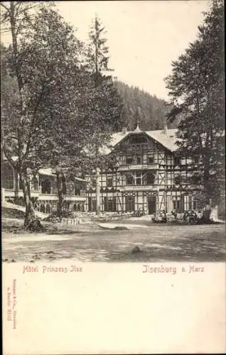 Ak Ilsenburg am Nordharz, Hotel Prinzess Ilse, Fachwerkhaus