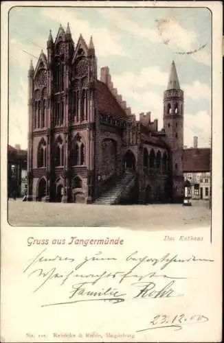 Ak Tangermünde an der Elbe, Rathaus