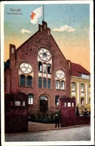 Ak Anrath Willich am Niederrhein, Krankenhaus in  Backsteingebäude, großer Fenster, rote Kreuze, 