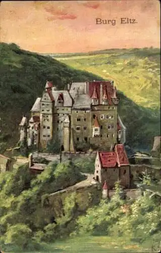 Künstler Ak Wierschem an der Mosel, Burg Eltz