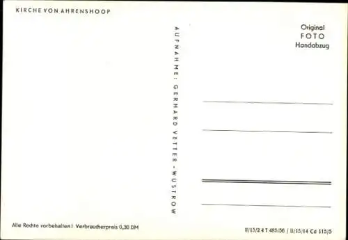 Ak Ostseebad Ahrenshoop Fischland, Kirche