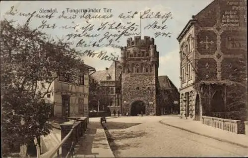 Ak Stendal in der Altmark,  Tangermünder Tor,  Architektur, Straßenansicht