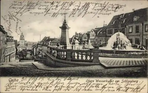 Ak Gotha in Thüringen, Obere Wasserkunst am Schlossberg