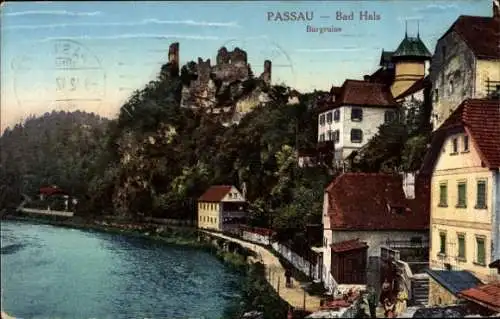 Ak Bad Hals Passau in Niederbayern, Burgruine