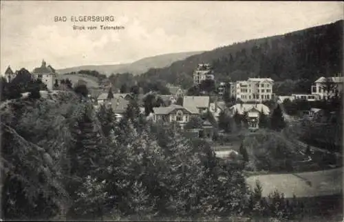Ak Elgersburg in Thüringen, Blick auf  Totenstein, Häuser, Bäume