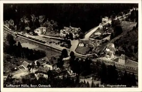 Ak Hölle Naila im Frankenwald, Fliegeraufnahme