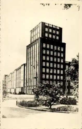 Ak Wrocław Breslau Schlesien, Postscheckamt, das erste Hochhaus des Ostens