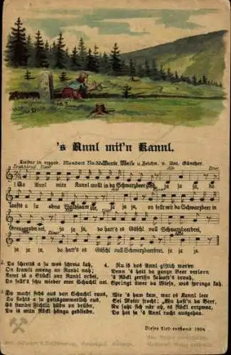 30 einzelne Liedkarten, Anton Günther