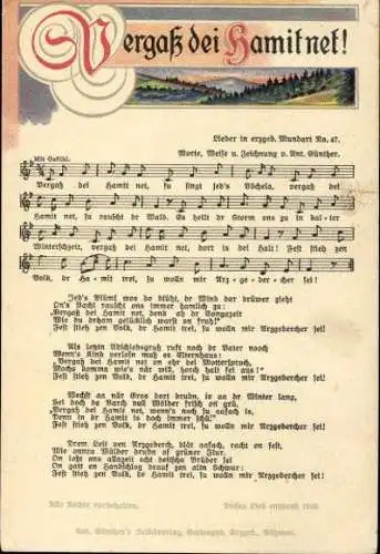 30 Liederkarten, Anton Günther