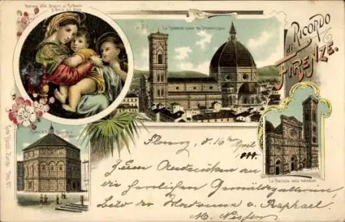 Litho Firenze Florenz Toscana, Stadtansichten