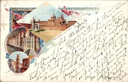 Litho Palermo Sicilia, La Martorana, Monreale, Cattedrale