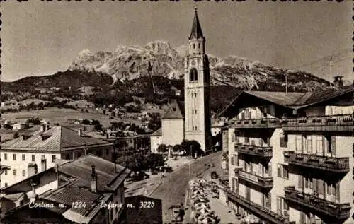 Ak Cortina d'Ampezzo Veneto, Teilansicht, Tofane