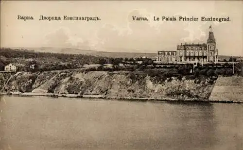 Ak Warna Varna Bulgarien, Euxinograd Palast, Wasseransicht, historische Architektur
