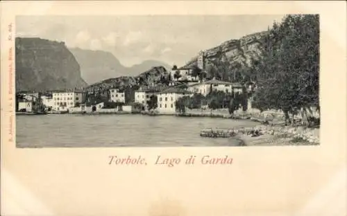 Ak Torbole Lago di Garda Trentino, Teilansicht der Stadt, Strand