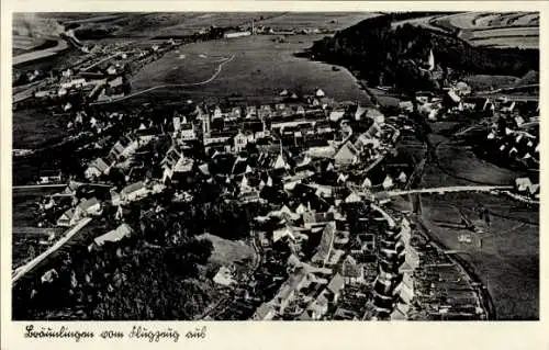Ak Bräunlingen im Schwarzwald Baden, Luftaufnahme