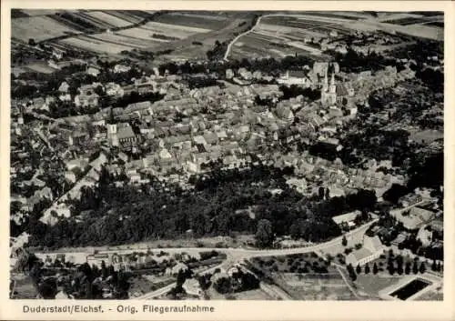 Ak Duderstadt im Eichsfeld, Luftaufnahme von  Stadtansicht, Gebäude und Landschaft
