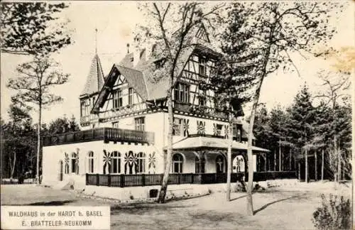 Ak Waldhaus in der Hardt Kanton Basel, Villa, Hotel, E. Bratteler-Neukomm