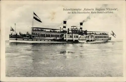 Ak Schnelldampfer Kaiserin Auguste Viktoria, Köln-Düsseldorfer Rhein-Dampfschifffahrt