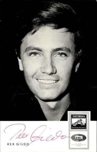 Ak Sänger Rex Gildo, Portrait,  Autogramm