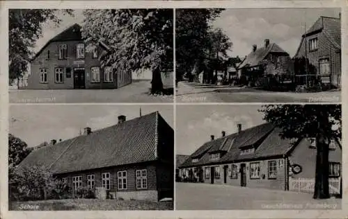 Ak Sipsdorf Lensahn in Holstein, Gastwirtschaft, Schule, Dorfstraße, Geschäftshaus