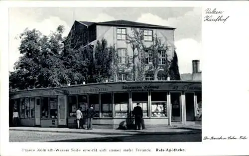 Ak Uelzen in Niedersachsen, Buchdruckerei, Ratsapotheke, Kölnisch-Wasser, Reklame