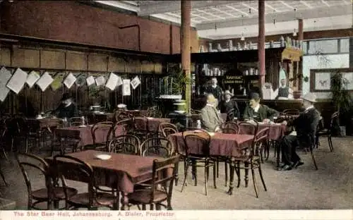 PC Johannesburg South Africa, The Star Beer Hall, A. Bieler