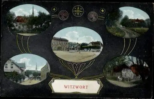 Ak Witzwort in Nordfriesland, Teilansichten