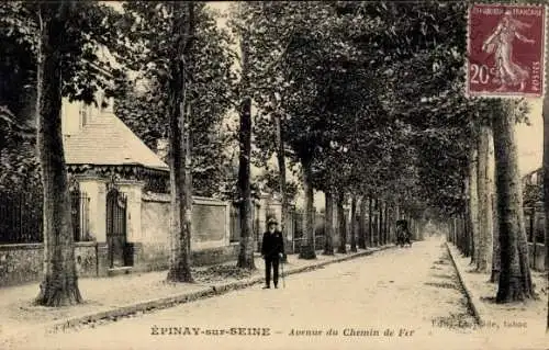 Ak Epinay sur Seine Seine Saint Denis, Avenue du Chemin de Fer