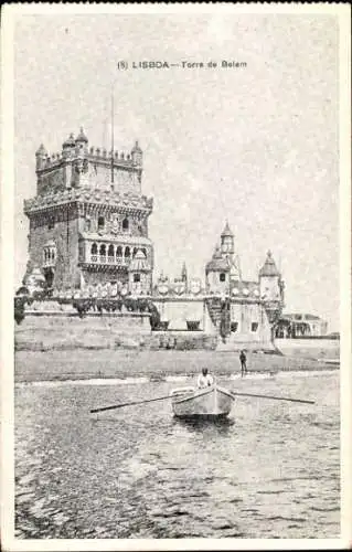 Ak Belém Lisboa Lissabon Portugal, Torre de Belem, Wasseransicht, s Gebäude