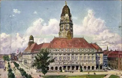 Ak Dresden Altstadt, Neues Rathaus