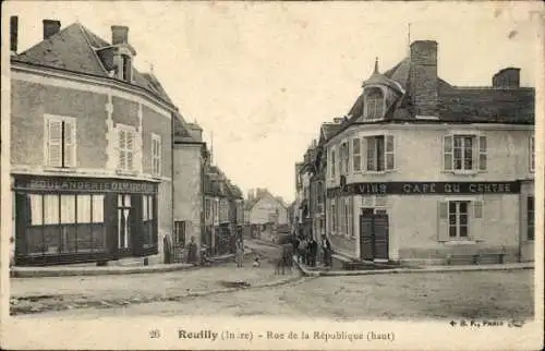 Ak Reuilly Indre, Rue de la Republique