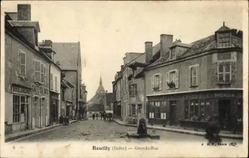 Ak Reuilly Indre, Grande Rue