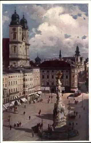 Ak Linz in Oberösterreich, Kaiser Franz Josefs Platz