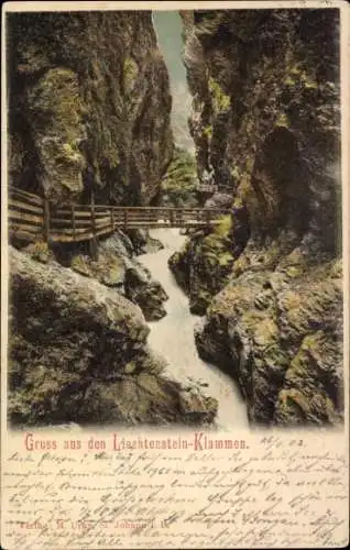 Ak Sankt Johann im Pongau in Salzburg, Liechtensteinklamm