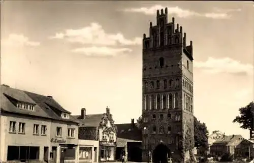 Ak Anklam in Mecklenburg Vorpommern, Steintor, Geschäft E. Lemke