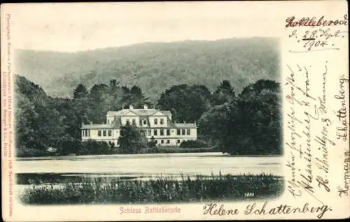 Ak Rottleberode Südharz, Schloss  Landschaft, Tagesdatum: 28. Sept. 1904