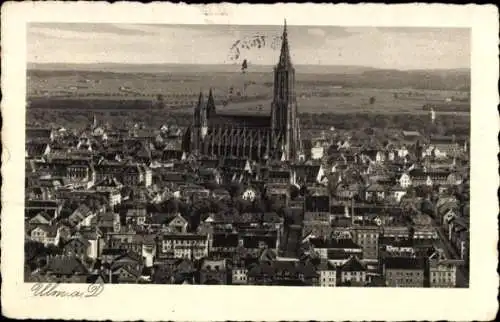 Ak Ulm an der Donau, Totalansicht, Münster