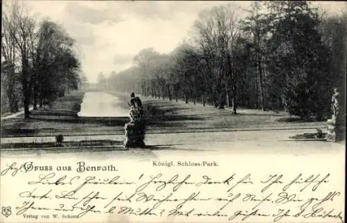 Ak Benrath Düsseldorf am Rhein, Schlosspark