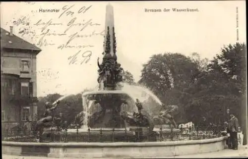 Ak Hannover in Niedersachsen, Brunnen der Wasserkunst