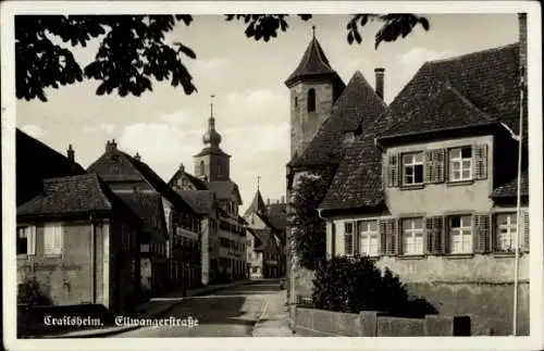 Ak Crailsheim in Württemberg, Ellwangerstraße