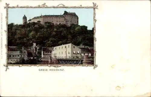 Passepartout Ak Greiz im Vogtland Thüringen, Residenz, Schloss