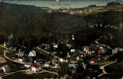 Ak Hain Oybin Oberlausitz, Ort mit Umgebung