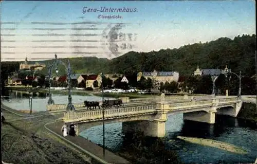 Ak Gera Untermhaus in Thüringen, Elisabethbrücke