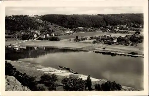 Ak Diesbar Seußlitz Nünchritz an der Elbe, Panorama