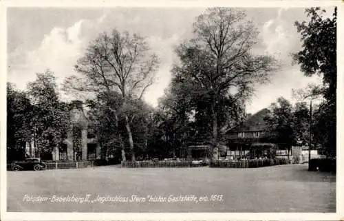 Ak Babelsberg Potsdam in Brandenburg, Jagdschloss Stern, Gaststätte