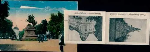 Leporello Ak Lwiw Lwów Lemberg Ukraine, Denkmal, Hauptpostamt