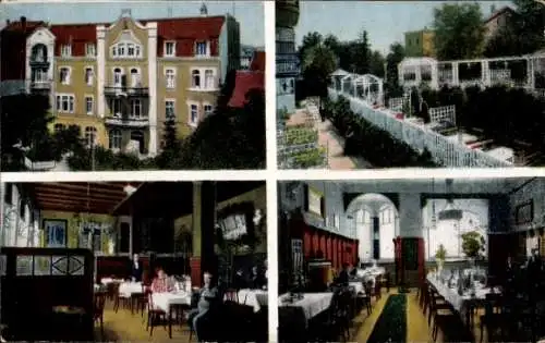 Ak Vlijmen Nordbrabant Niederlande, Hotel Karthäuserhof, Gartenansicht, Restaurant, historisch